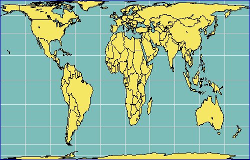 Peterson Projection Map. Peters Decimal Map